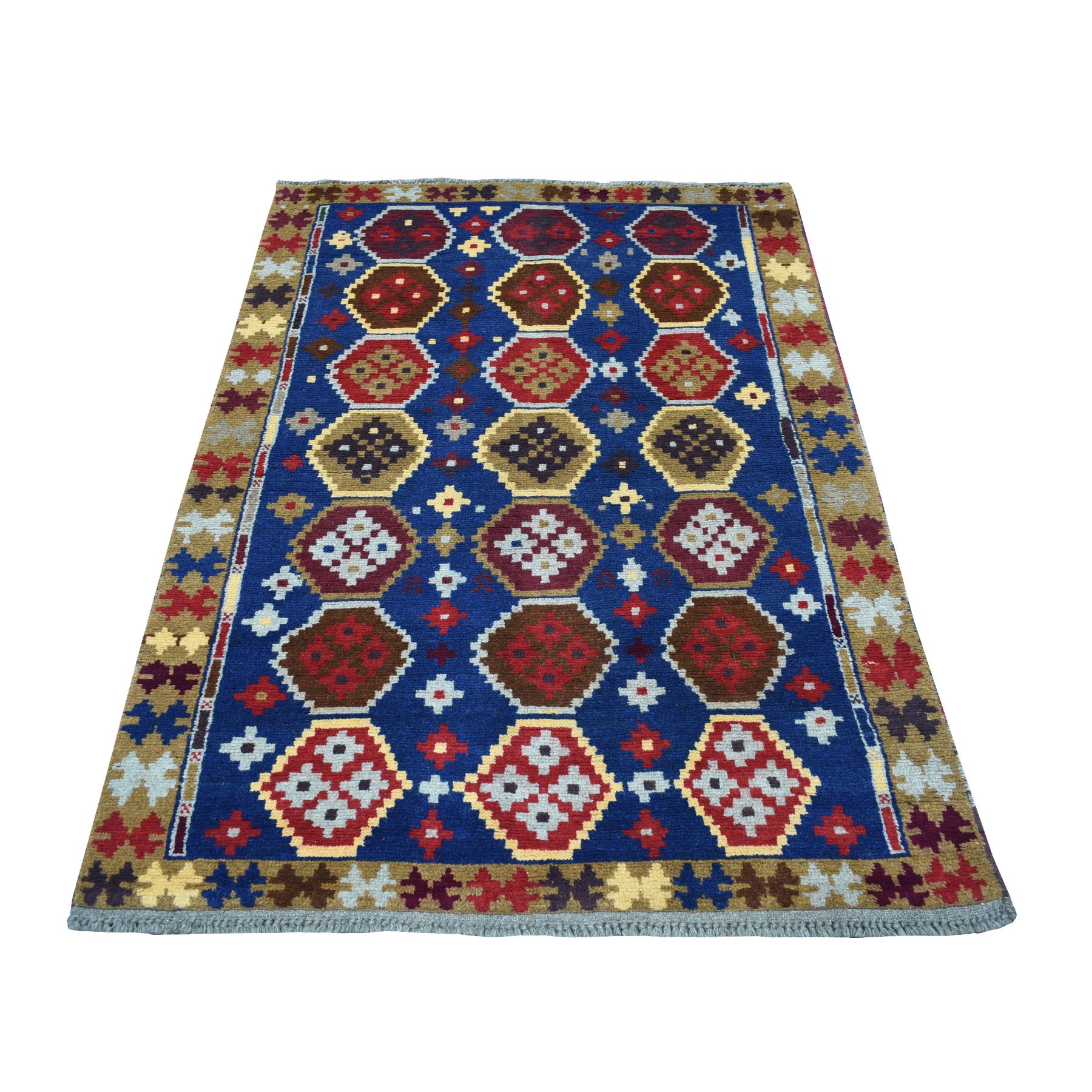 Traditional Wool Hand-Knotted Area Rug 3'8